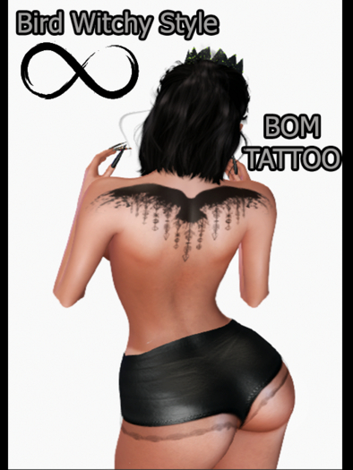 .:Infinity:.Bird Witchy Style BOM Tattoo
