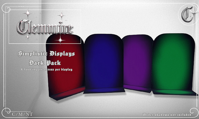 Clemmire - Simplistic Displays [Darks Pack]