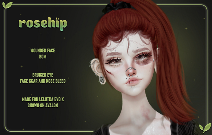 rosehip // wounded face / bom