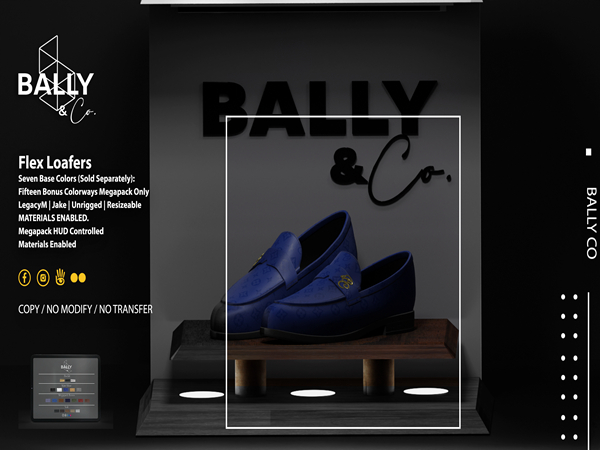 'BALLY & CO' Flex Loafers Blue
