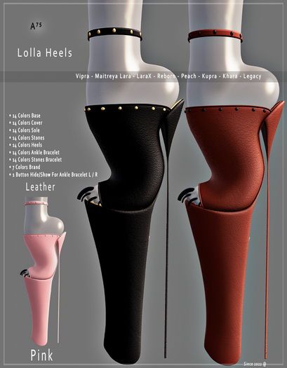 : A75 : Lola Heels Color Pink