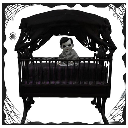Vampire Baby with Crib