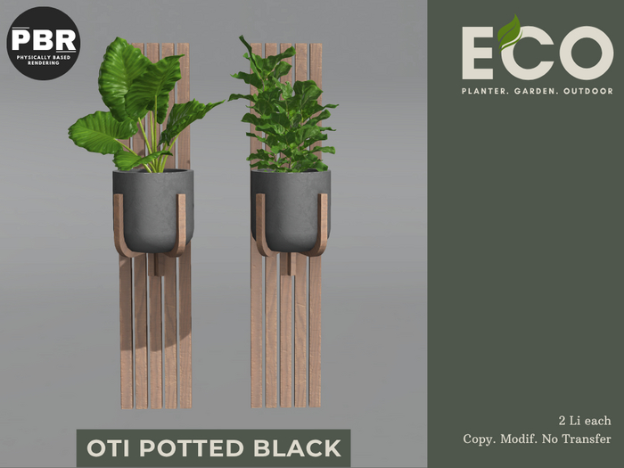 Eco - Oti Potted Black