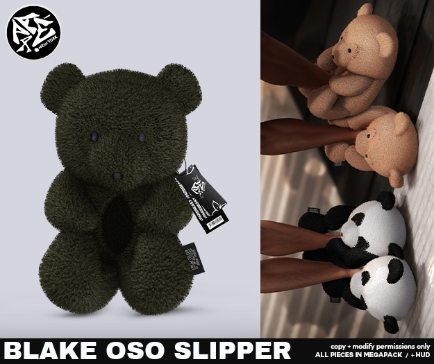 Pare.Blake Fuzzy Slippers - Olive