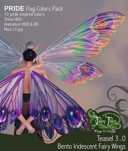 Teasel Fairy Wings 3.0 PRIDE Flag Colors Fatpack