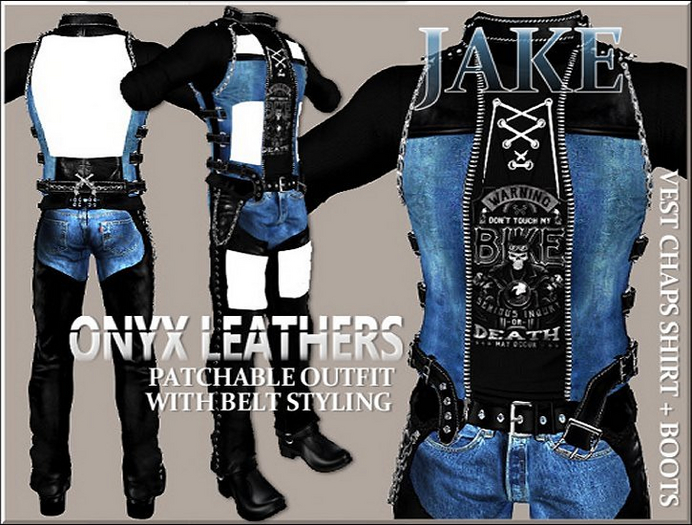 Patchable Full Biker Outfit - Jake