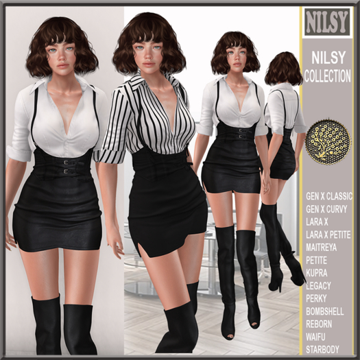 OFFICE OUTFIT WITH BOOTS,2OPTIONS