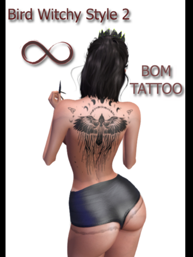 .:Infinity:.Bird Witchy Style 2 BOM Tattoo
