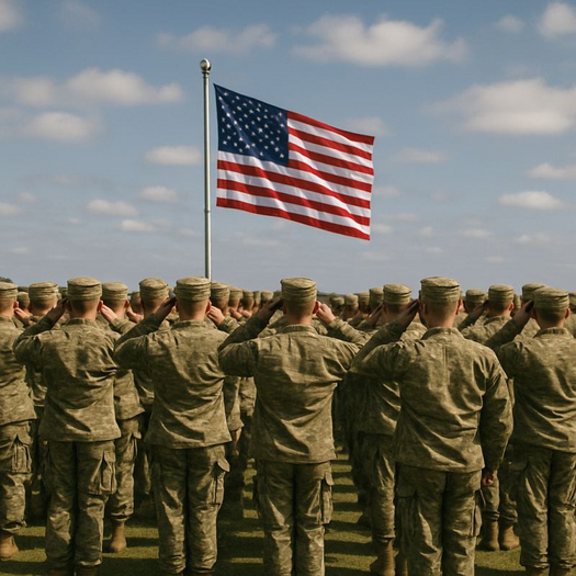 soldiers saluting