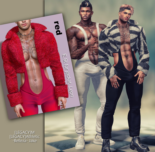 E.St fur jacket. Leon red