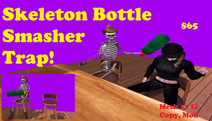 Skeleton Bottle Smasher Trap Boxed