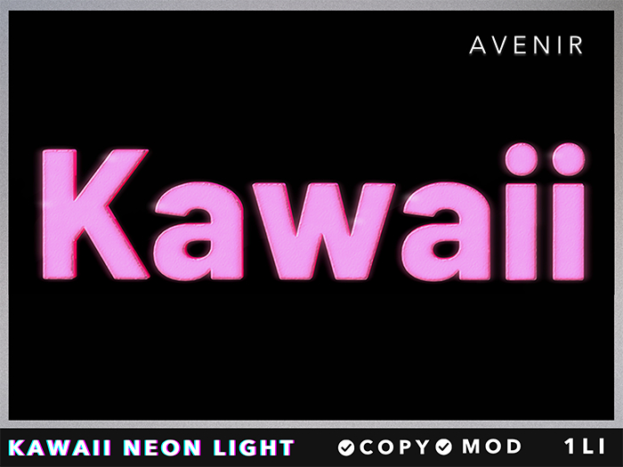 KAWAII Neon Light - ANIMATED - COP/MOD - 1 Li