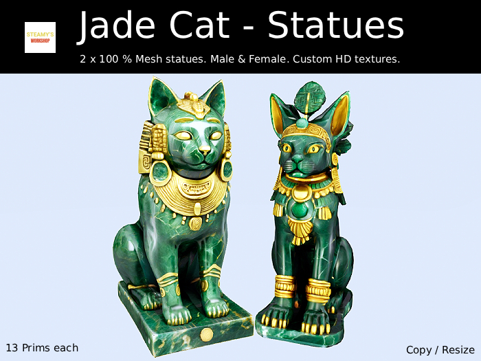 Jade Cat - Statues / Mayan decoration