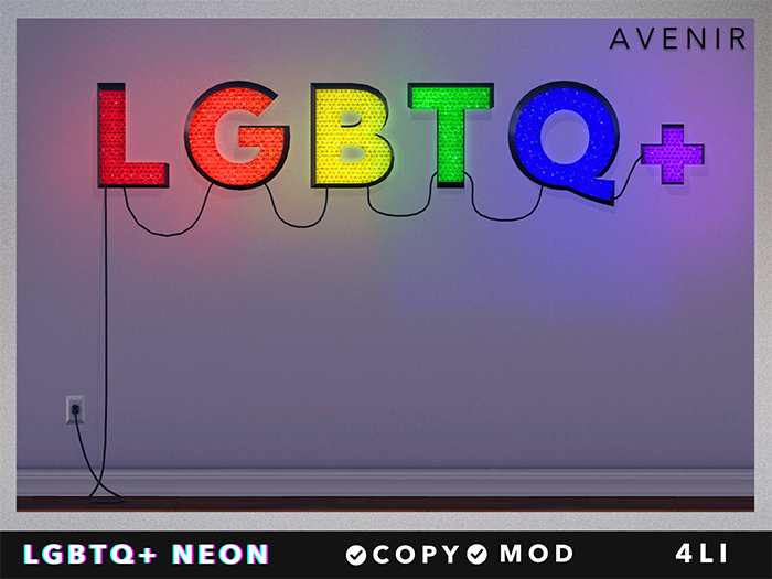 LGBTQ+ Pride Neon - *ANIMATED* - COP/MOD - 4 Li