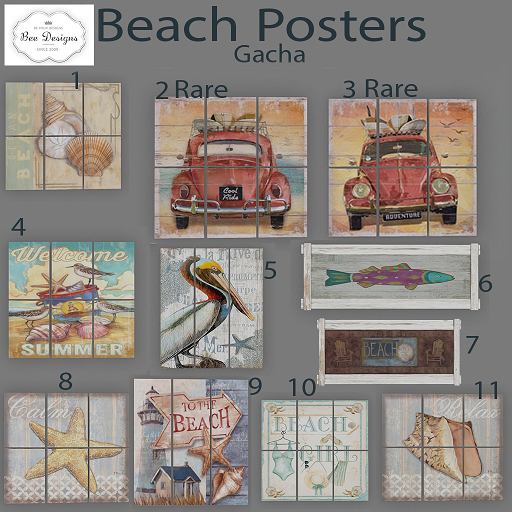 Bee Designs Beach Posters Gacha 4