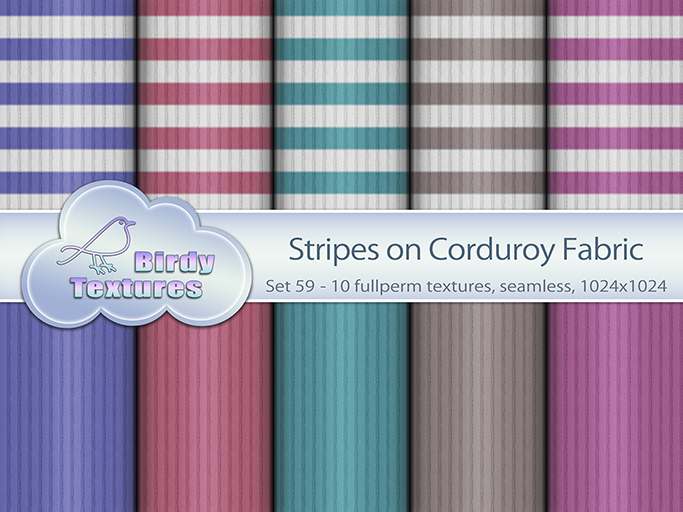 Birdy Textures - [Set 59] - STRIPES on corduroy fabric
