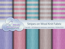 Birdy Textures - [Set 60] - STRIPES on wool knit fabric