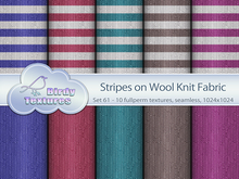Birdy Textures - [Set 61] - STRIPES on wool knit fabric