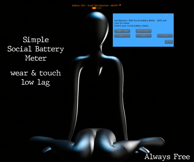 White Willow. Simple Social Battery Meter  