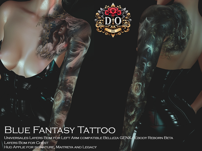 DO INK TATTOO BLUE FANTASY V3