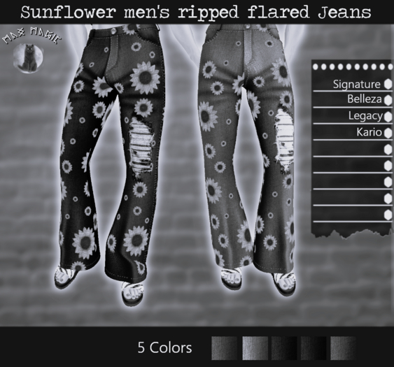 ::MM:: men's Ripped flared jeans DEMO (WEAR)