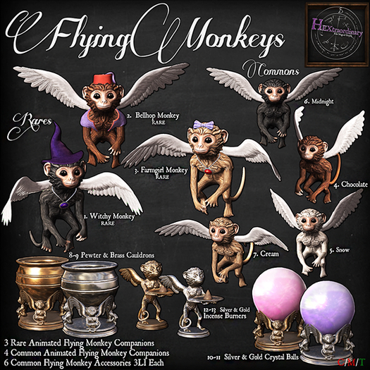 10. *HEXtraordinary* Flying Monkey Crystal Ball - Gold 3