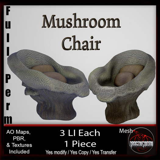 Full Perm Mushroom Chairs