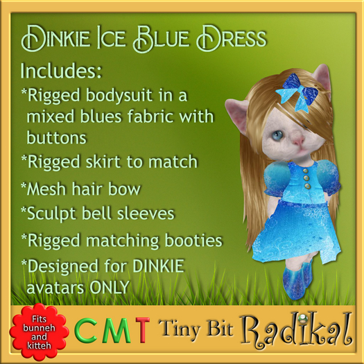 TBD070 Dinkie Ice Blue Dress