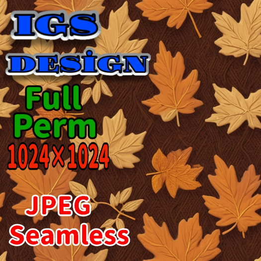 Full Perm - Autumn Leaves Fabric Texture 