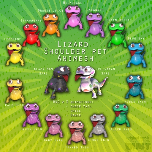 DUST: Animesh Shoulder Lizard  - Jellybean RARE [BOX] 1
