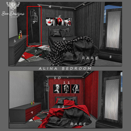 Alina Box Set Second Life Marketplace - Bee Designs Alina Bedroom SET + 2 Rare