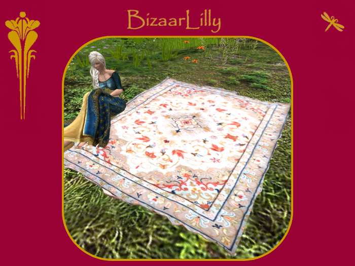 Renaissance Rug ~ Beige & Cream Florals