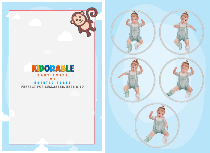 {K} Baby Lay Poses V1 - Pack