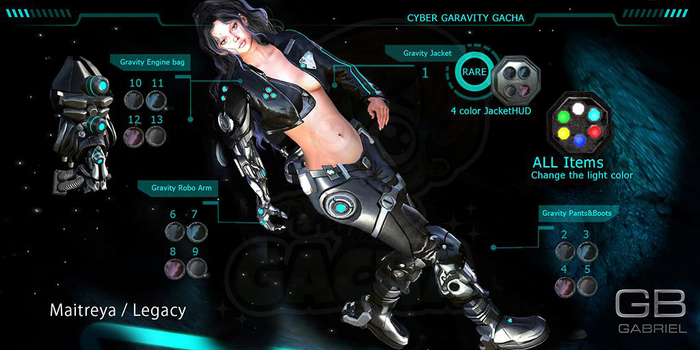 .::GB:: Gravity (F) MAITREYA FULL OUTFIT with RARE & Color Hud