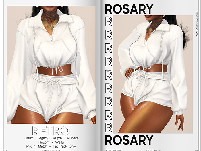 Rosary. Retro . Set White