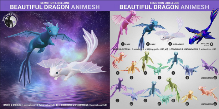SEmotion Libellune Beautiful Dragon Animesh #1 RARE
