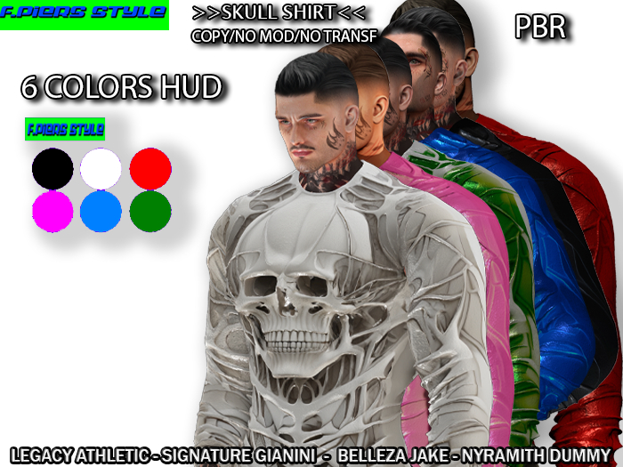 ~Skull Shirt PACK~ F.PIERS STYLE