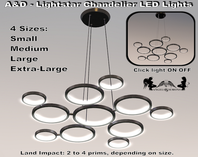 A&D Lightstar Chandelier LED Lights
