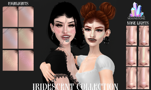 Moonstone. Iridescent Highlighters