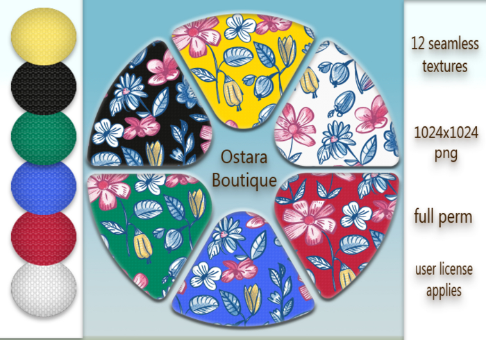 Full Perm Textures  Flower Pack 1 (WEAR TO UNPACK)