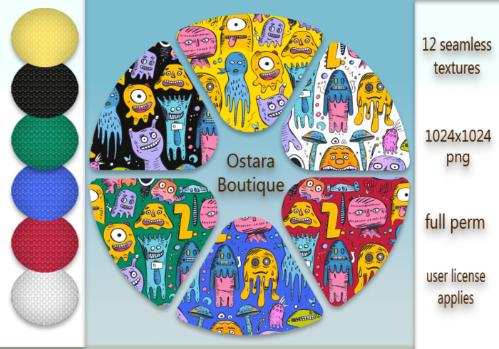 Full Perm Textures Doodle Pack. 1 (WEAR TO UNPACK)