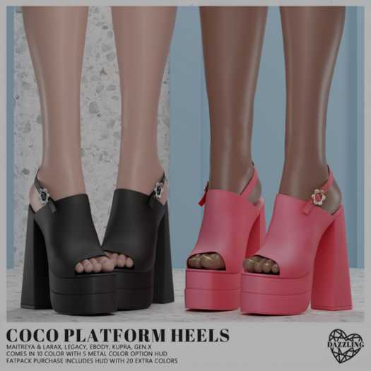 [Dazzling] Coco platform heels [FATPACK]