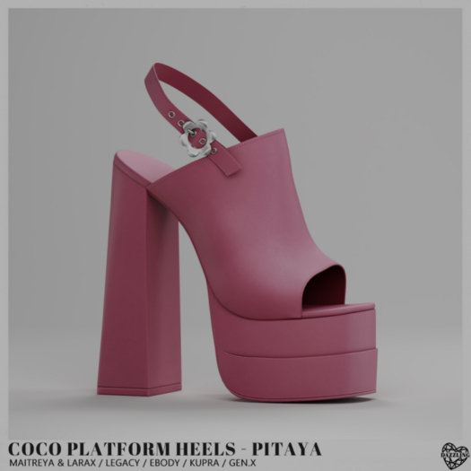 [Dazzling] Coco platform heels - pitaya