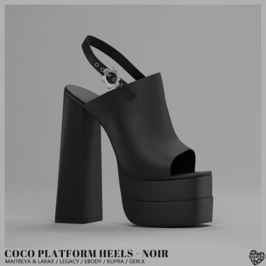 [Dazzling] Coco platform heels - noir