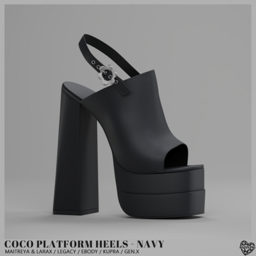 [Dazzling] Coco platform heels - navy