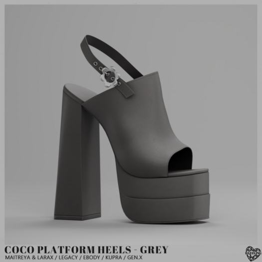 [Dazzling] Coco platform heels - grey
