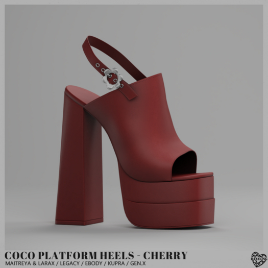 [Dazzling] Coco platform heels - cherry