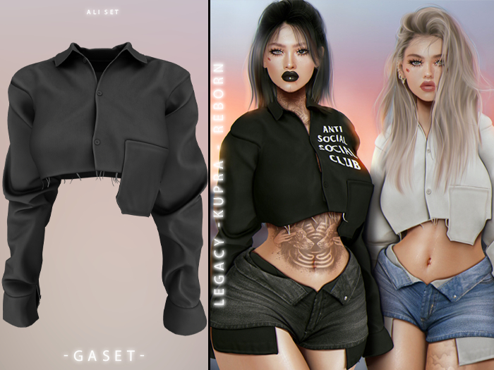 GASET - DARK GRAY ALI TOP