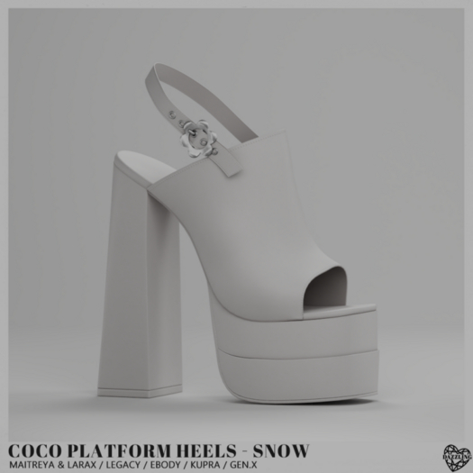 [Dazzling] Coco platform heels - snow