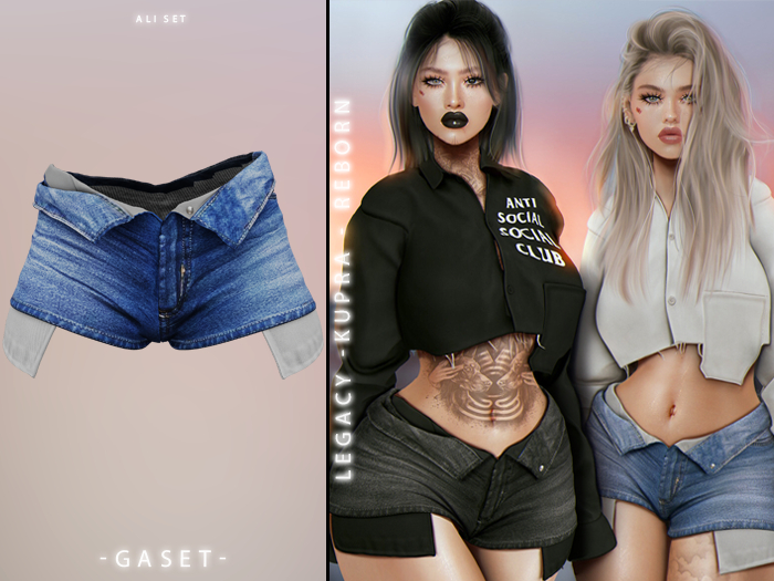 GASET - BLUE DENIM ALI SHORT
